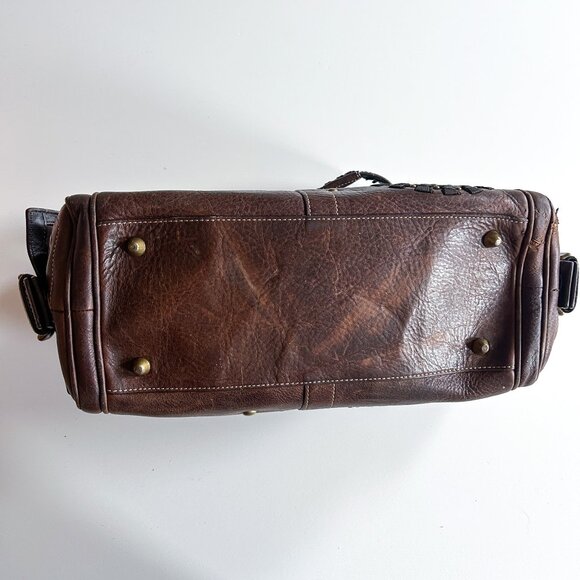 Vintage Y2K Coach Brown Pebbled Leather Mia Studded Satchel Bag Style 10064 - Picture 8 of 13